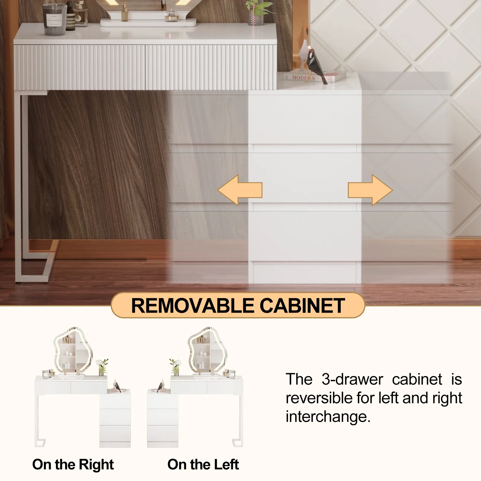 White Dressing Table Set - Image 6