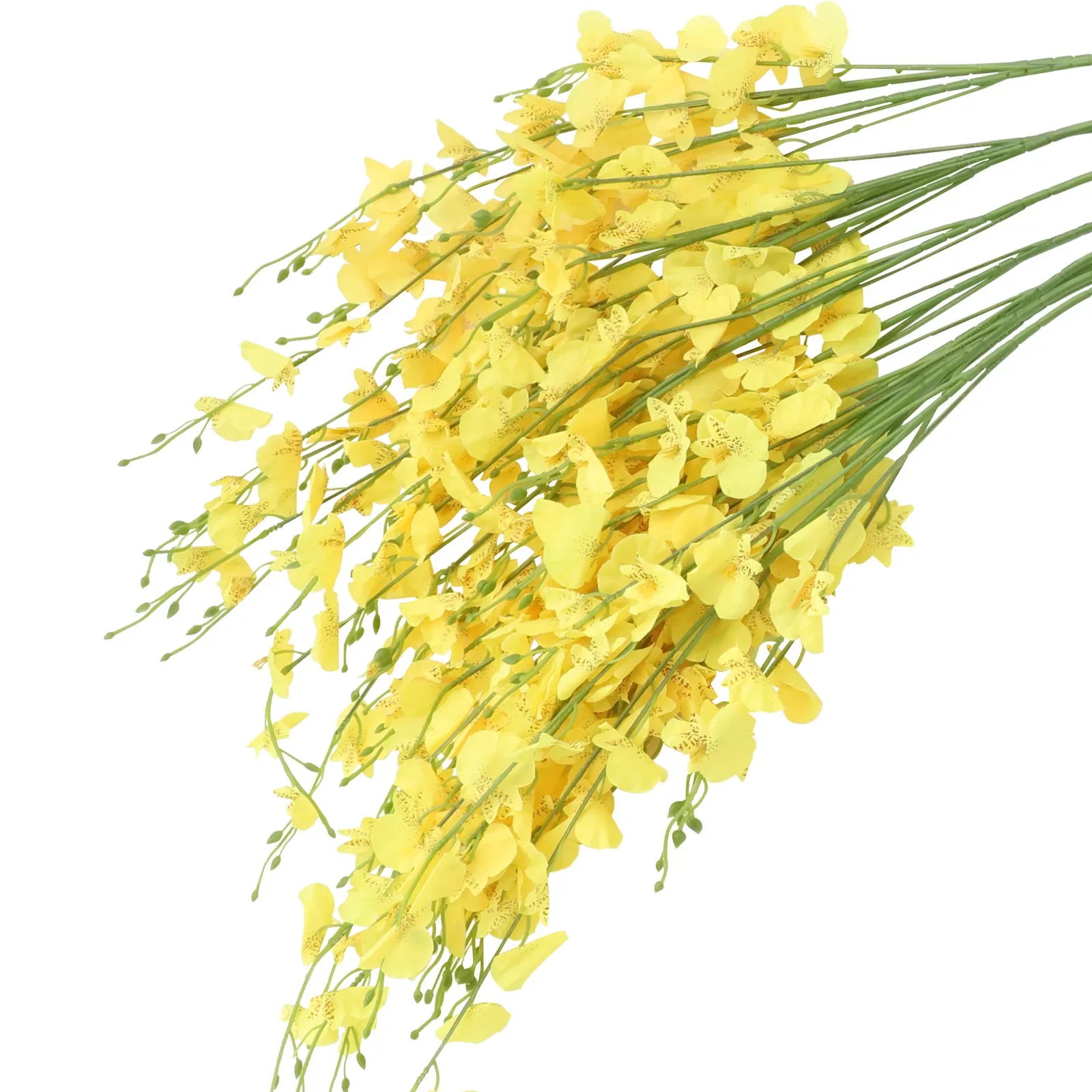 Yellow Artificial Long-Stem Orchids - Image 3